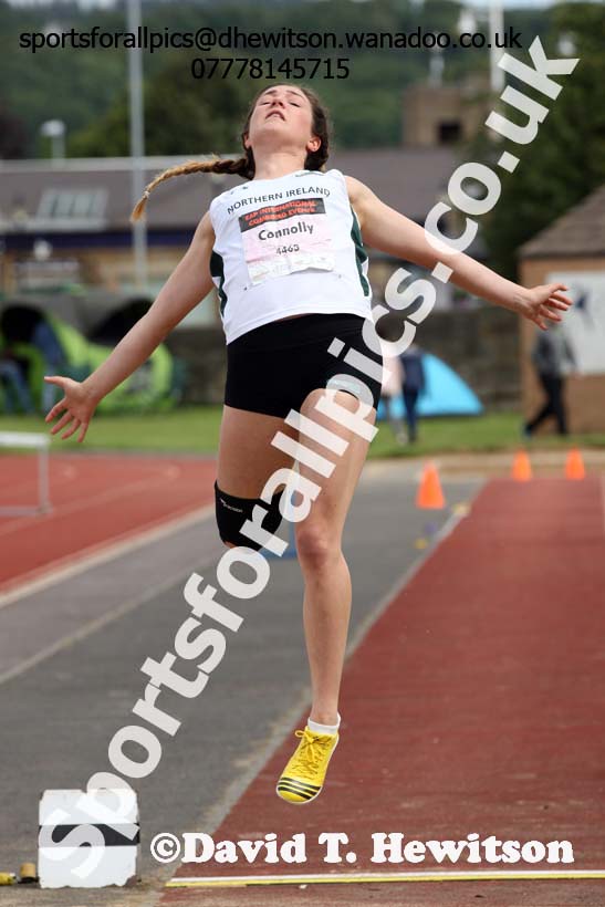 Womens under-20s long jump, EAP International Combined Events, Hexham Northumberland. Photo: David T. Hewitson/Sports for All Pics